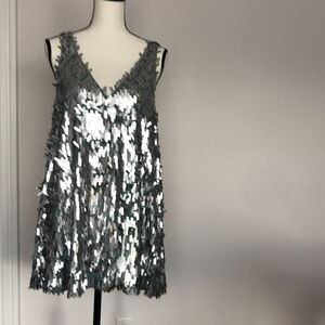 Free People Bali Shiny Sequin Mini Dress size XS